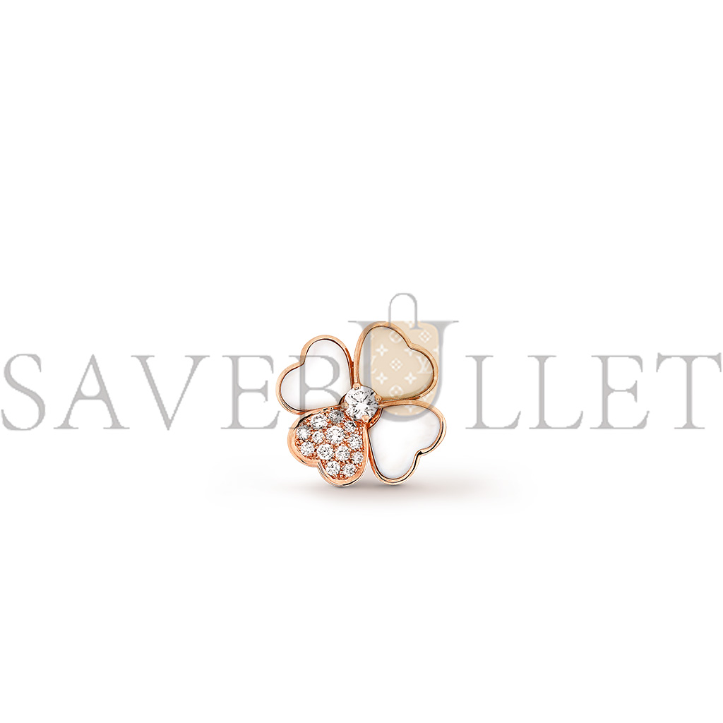 v*n cl*f arpels cosmos clip pendant, medium model - rose gold, Di*m*nd, mother-of-pearl vcaro5bv00